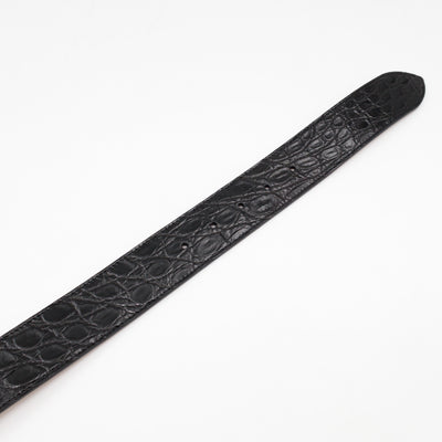 GG Marmont Black Caiman Crocodile Belt 90 cm