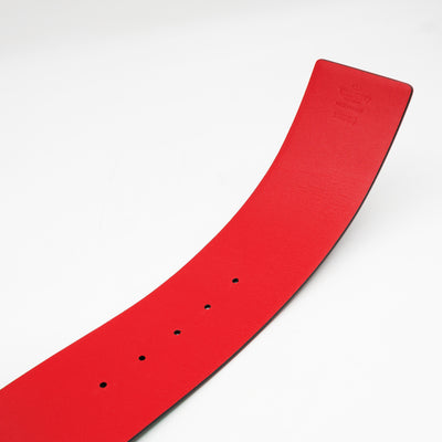 VLogo Signature Wide Reversible Belt Black & Red Leather 90 cm