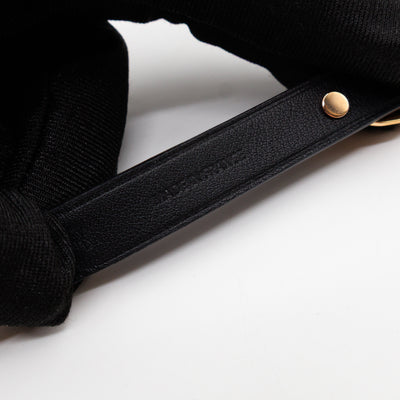 Kelly Glove Clip Black Leather Rose Gold