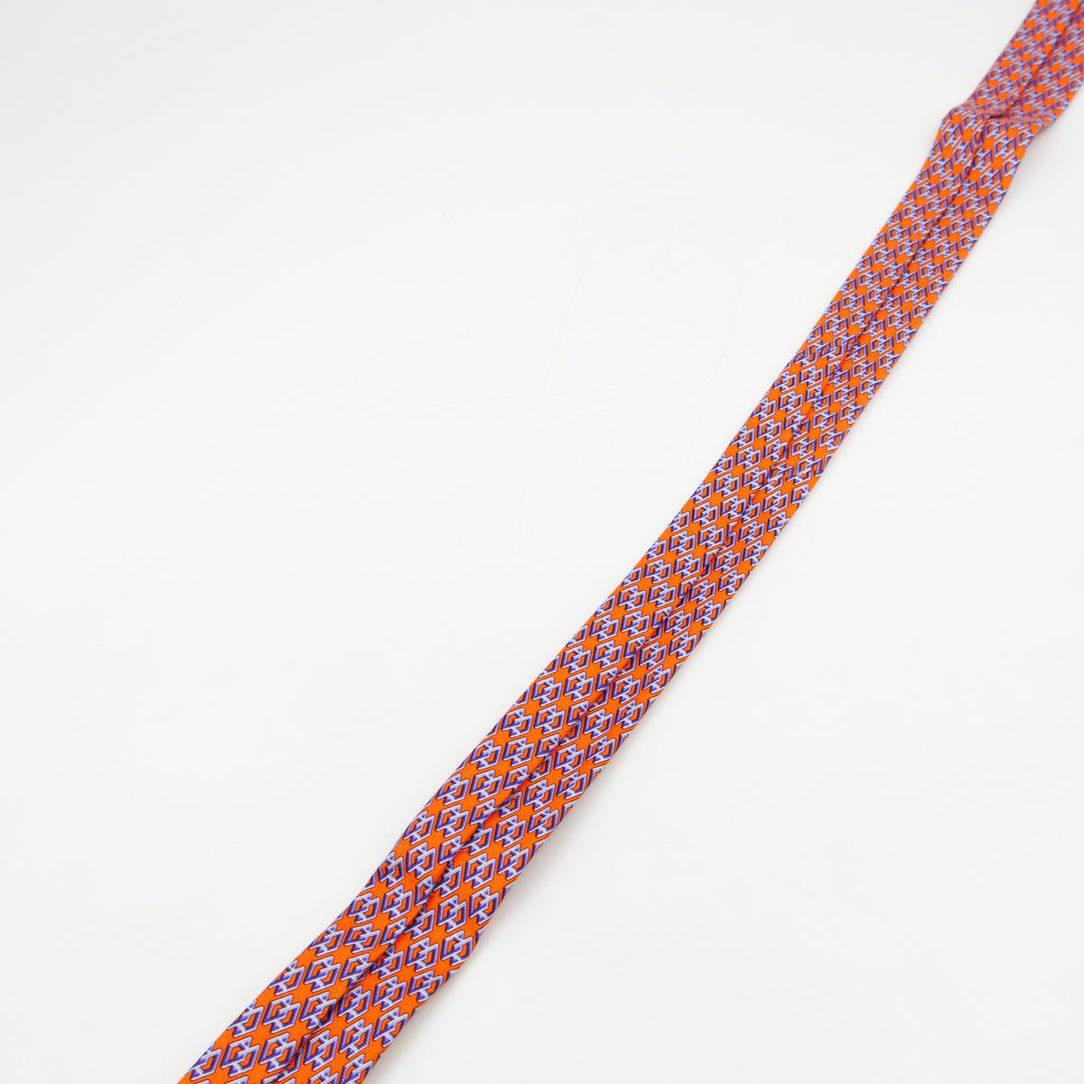 Silk Tie H Cube Orange