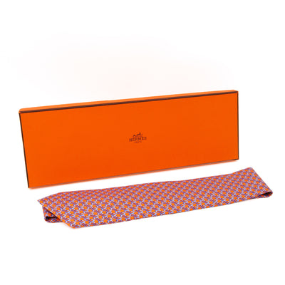 Silk Tie H Cube Orange