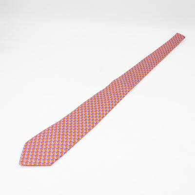 Silk Tie H Cube Orange