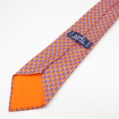 Silk Tie H Cube Orange