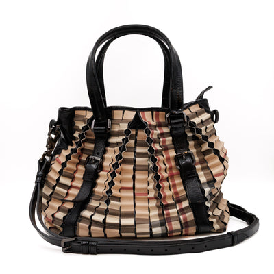 Lowry Ruffled Tote Bag Supernova Check