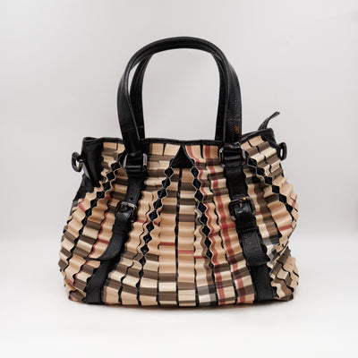 Lowry Ruffled Tote Bag Supernova Check