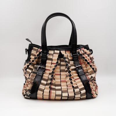 Lowry Ruffled Tote Bag Supernova Check