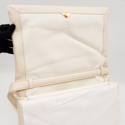 Prisma Large Shoulder Bag White Leather