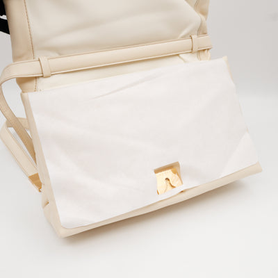 Prisma Large Shoulder Bag White Leather