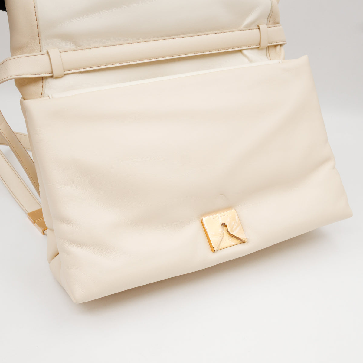 Prisma Large Shoulder Bag White Leather