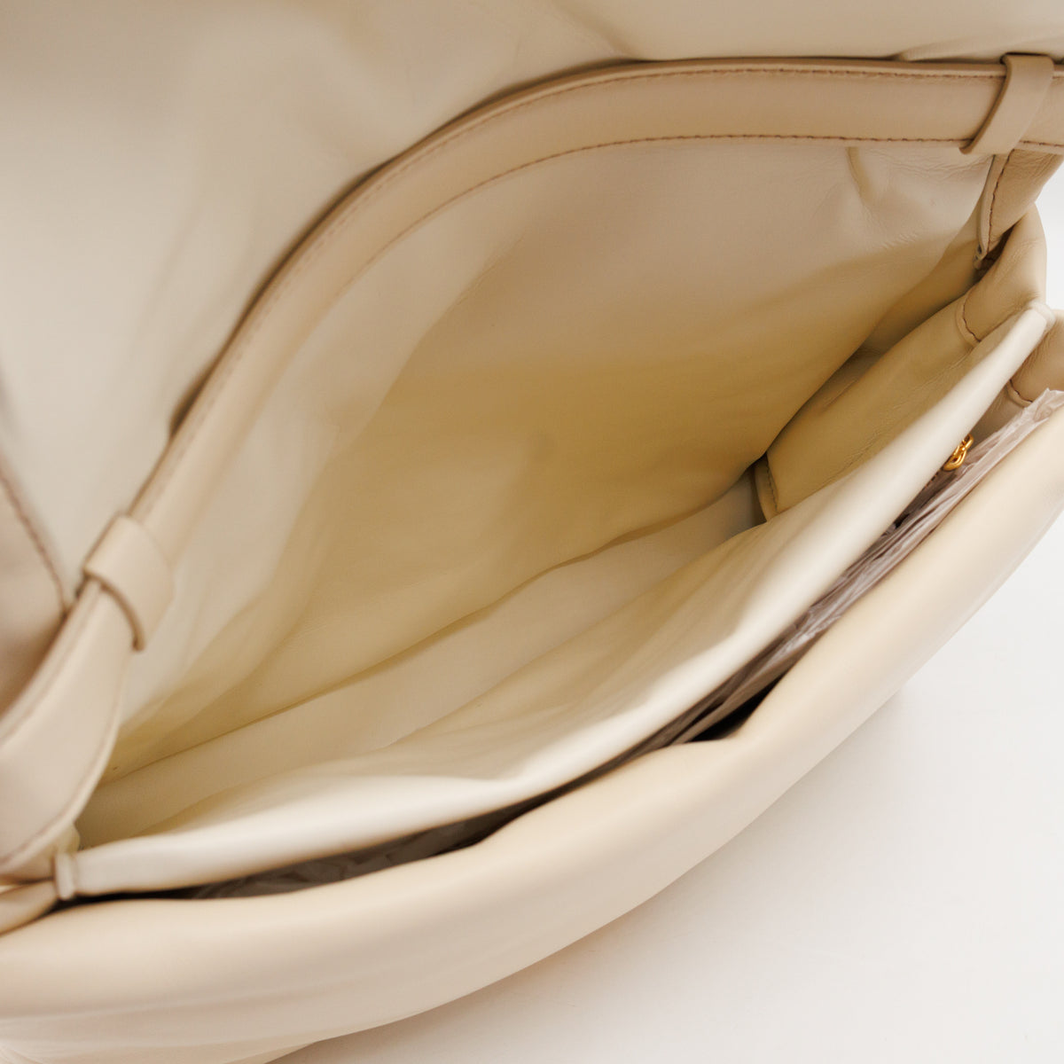 Prisma Large Shoulder Bag White Leather