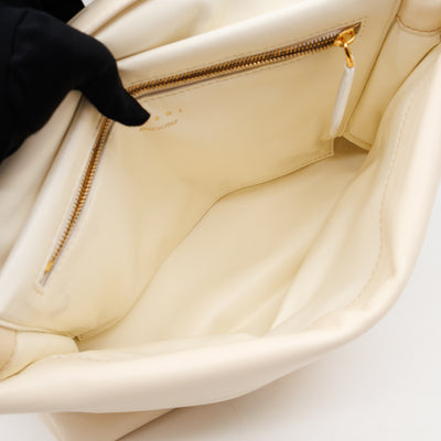 Prisma Large Shoulder Bag White Leather