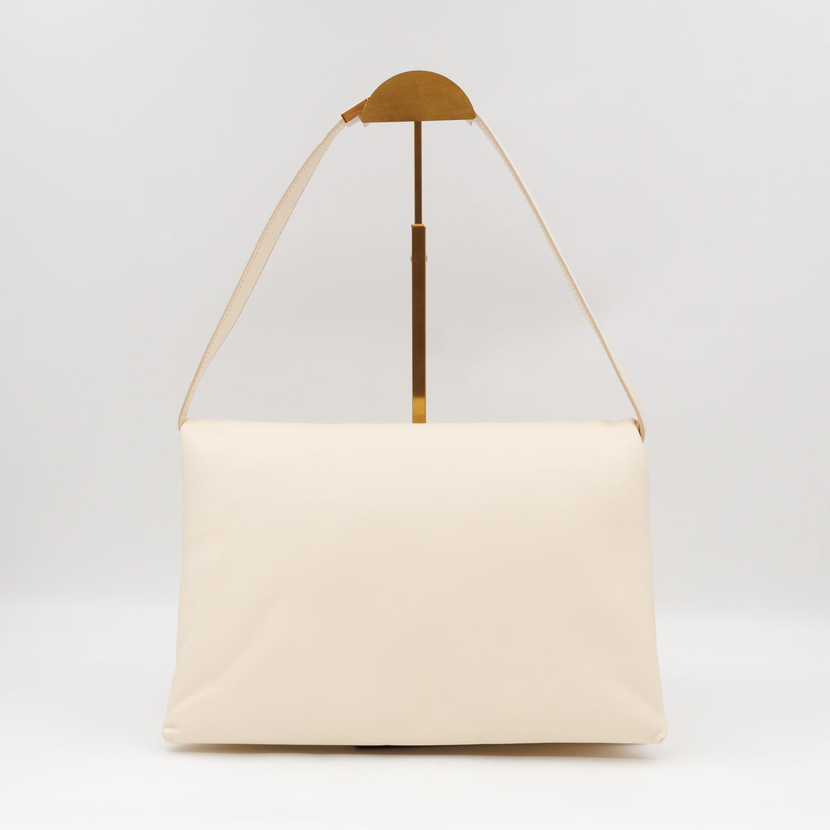 Prisma Large Shoulder Bag White Leather