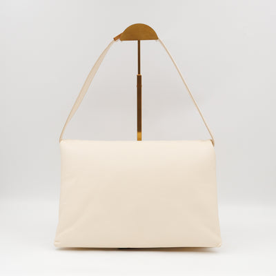 Prisma Large Shoulder Bag White Leather