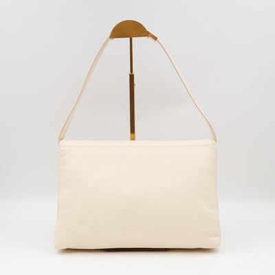 Prisma Large Shoulder Bag White Leather