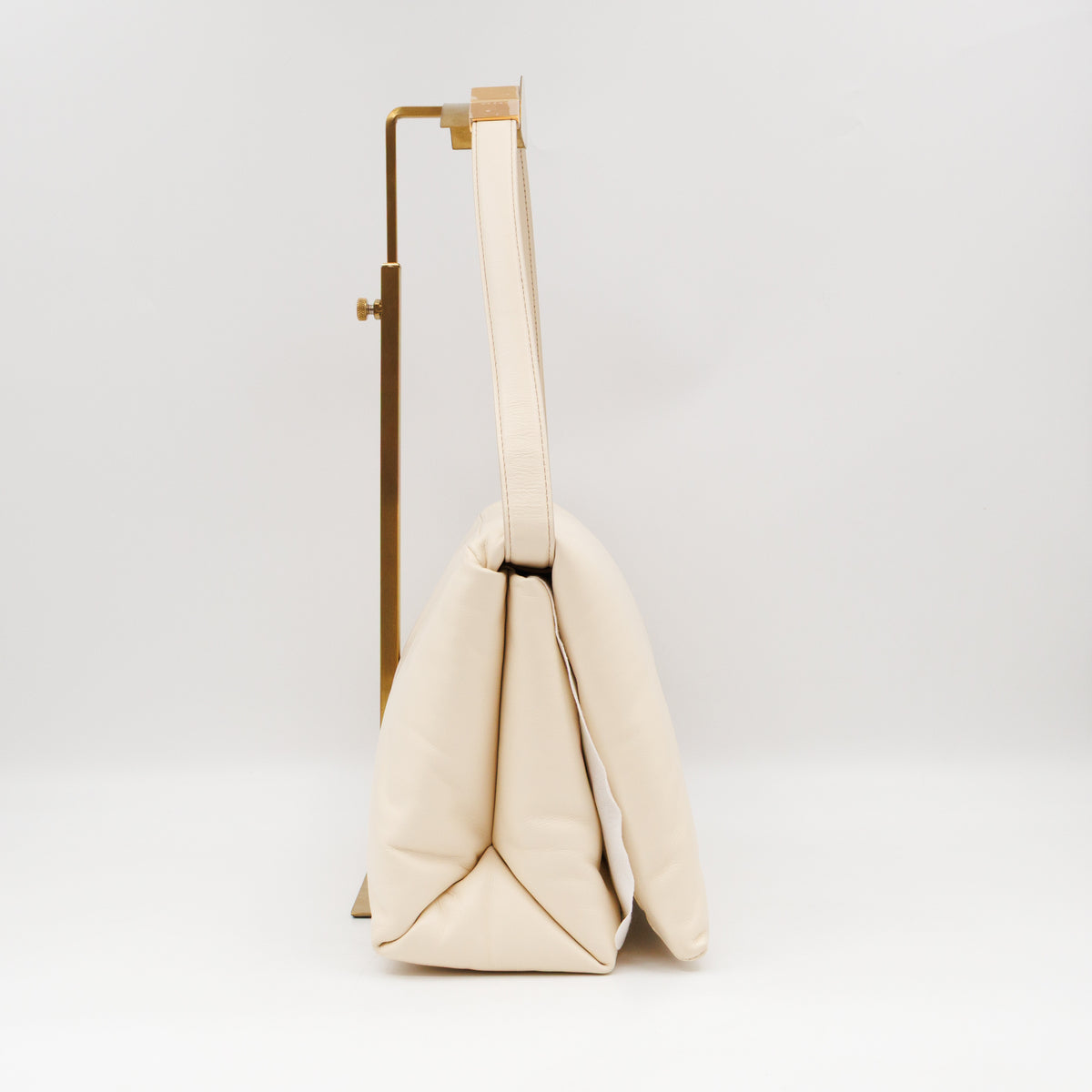 Prisma Large Shoulder Bag White Leather