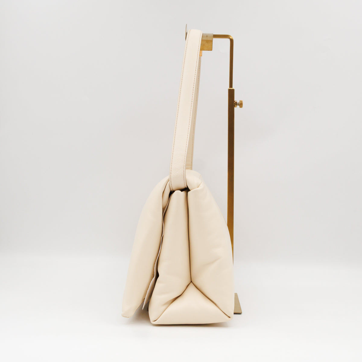 Prisma Large Shoulder Bag White Leather