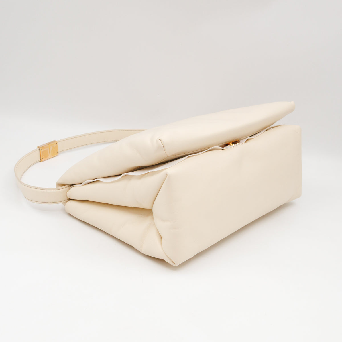 Prisma Large Shoulder Bag White Leather