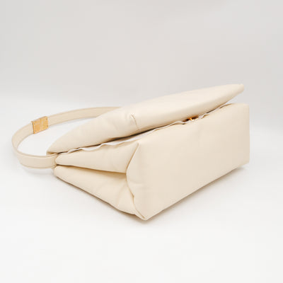 Prisma Large Shoulder Bag White Leather
