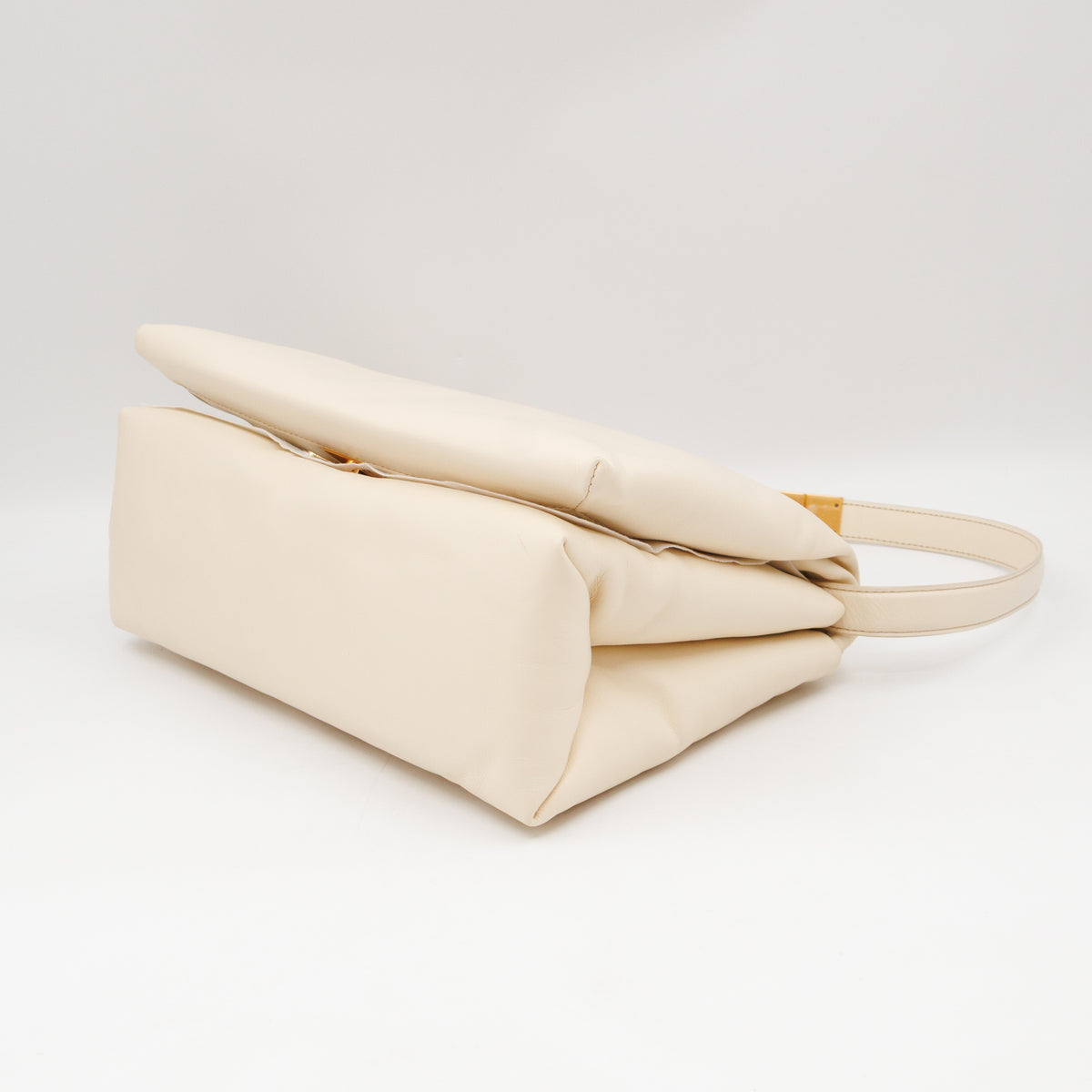 Prisma Large Shoulder Bag White Leather