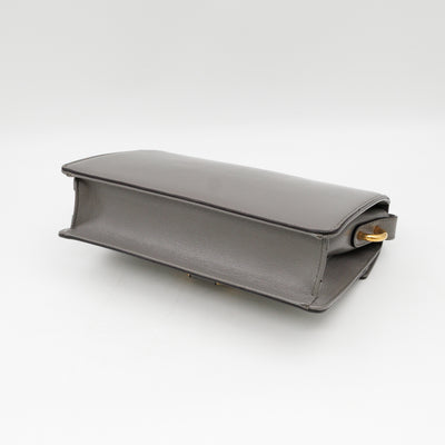 GG Ring Small Shoulder Bag Grey Leather