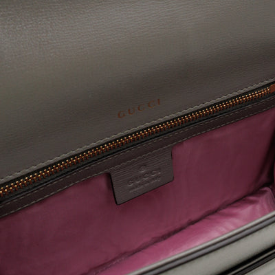 GG Ring Small Shoulder Bag Grey Leather