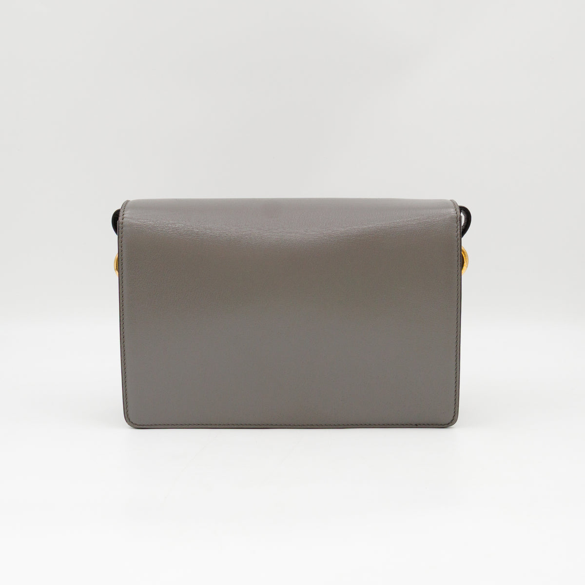 GG Ring Small Shoulder Bag Grey Leather