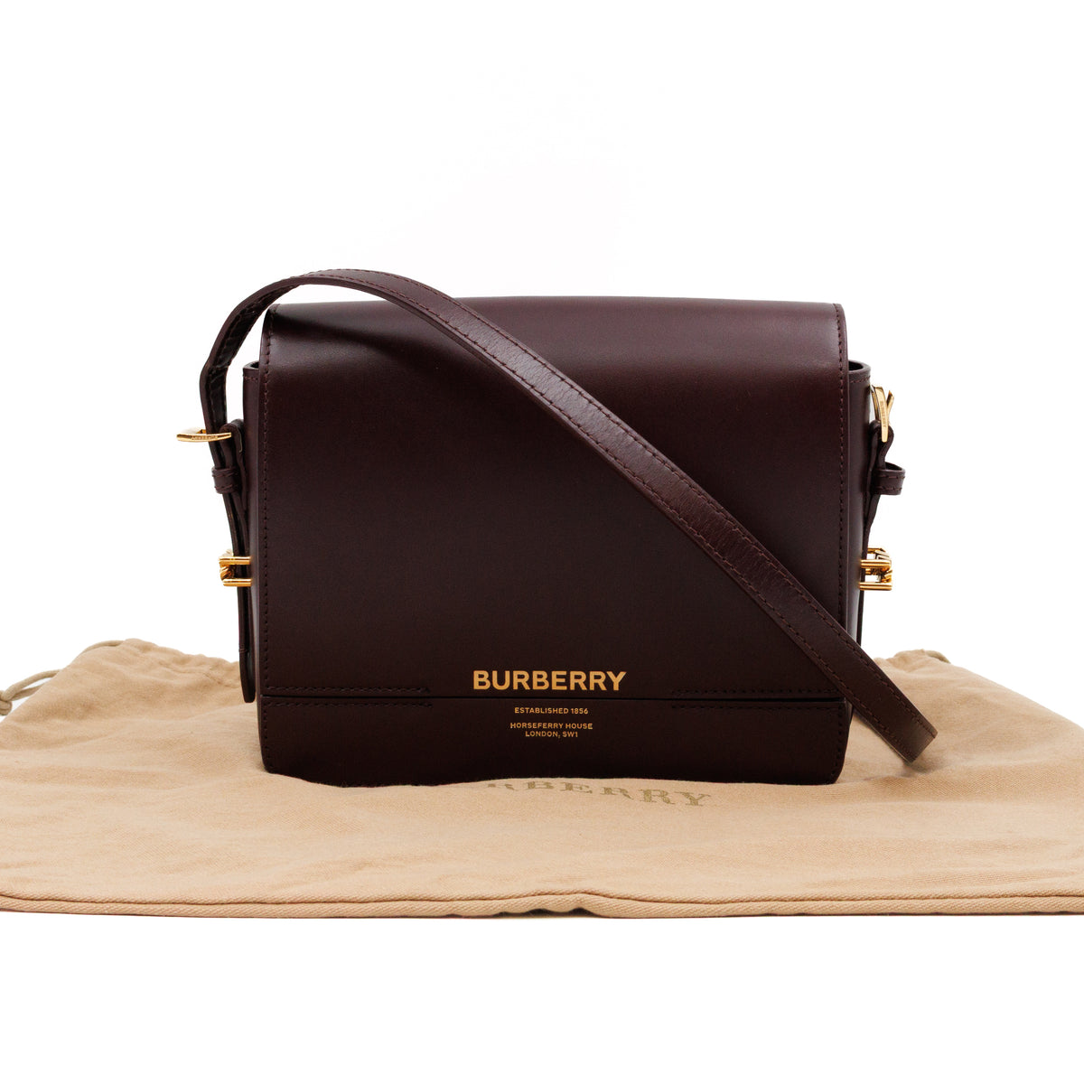 Grace Small Flap Bag Burgundy Leather