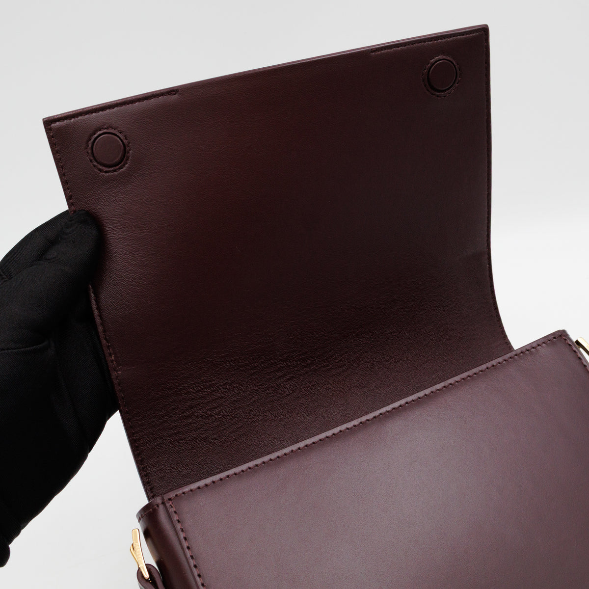 Grace Small Flap Bag Burgundy Leather