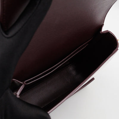 Grace Small Flap Bag Burgundy Leather