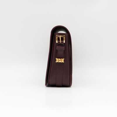 Grace Small Flap Bag Burgundy Leather
