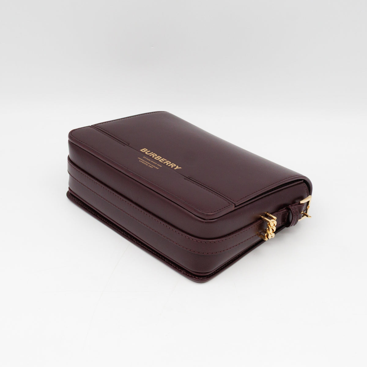 Grace Small Flap Bag Burgundy Leather