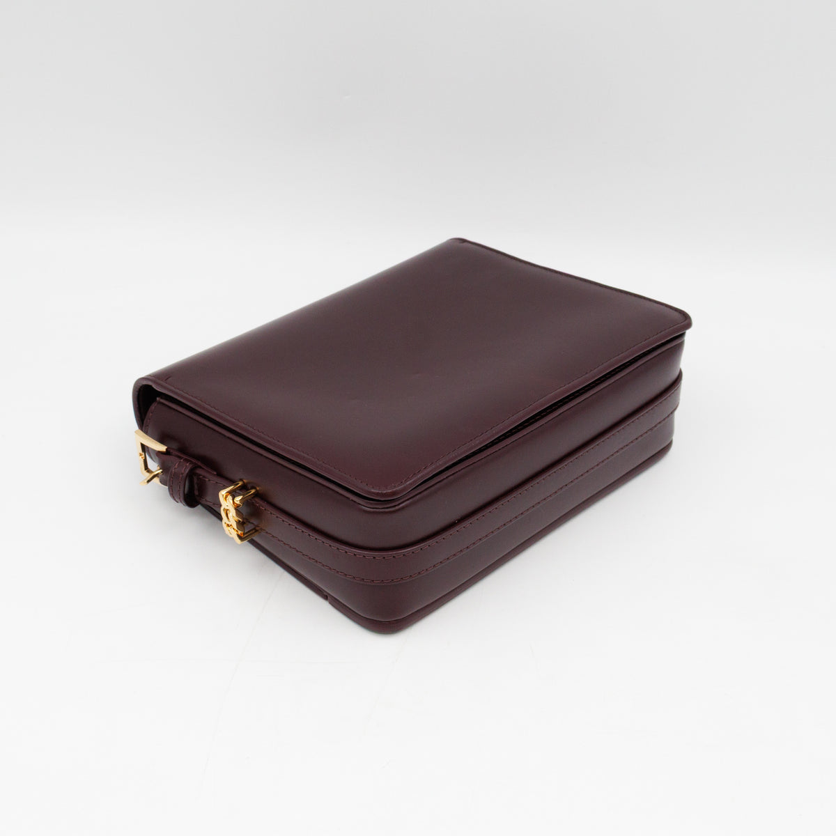 Grace Small Flap Bag Burgundy Leather