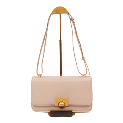 Classic Small Ronde Bag Beige Spazzolato Calfskin Leather