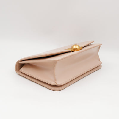 Classic Small Ronde Bag Beige Spazzolato Calfskin Leather