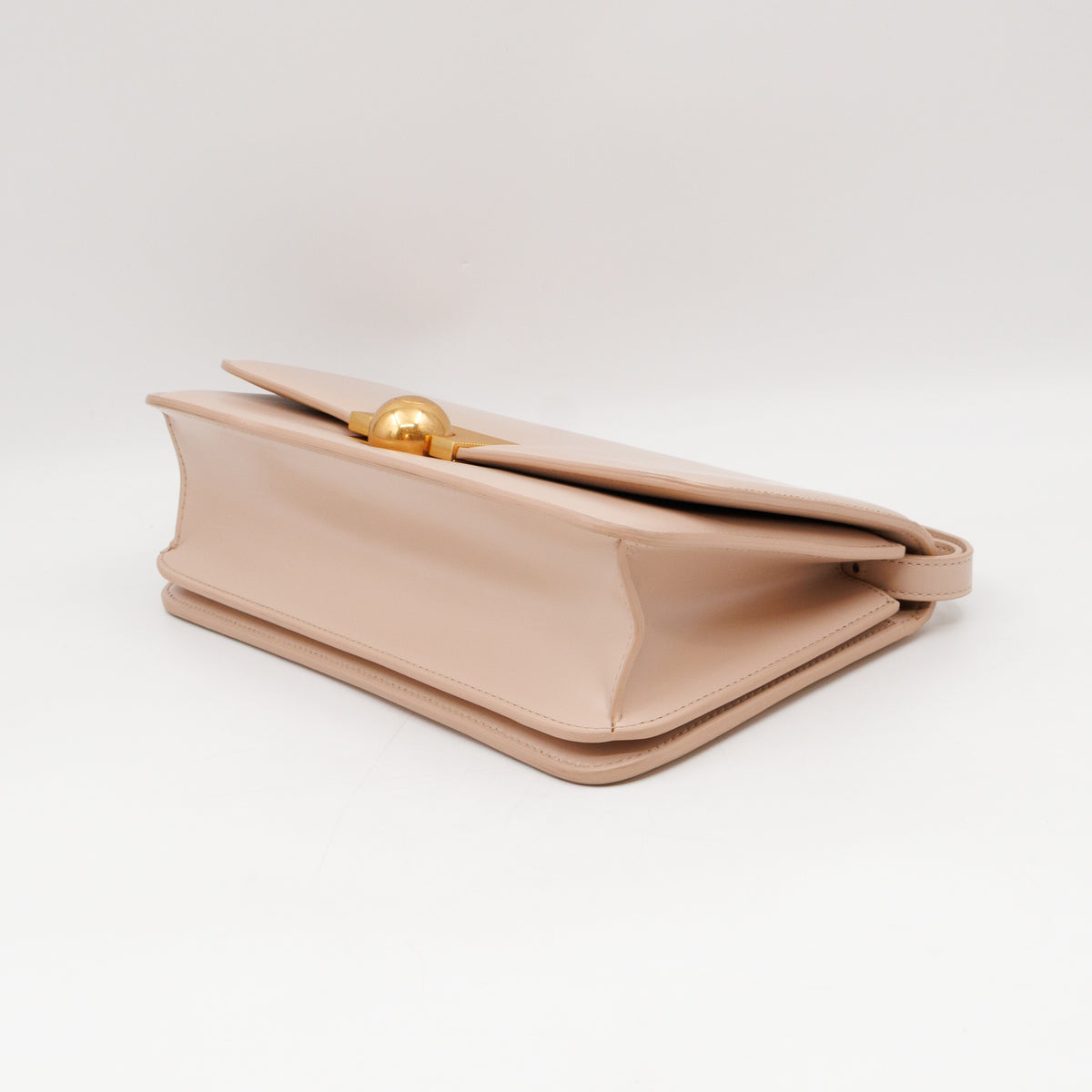 Classic Small Ronde Bag Beige Spazzolato Calfskin Leather