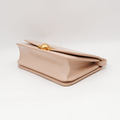 Classic Small Ronde Bag Beige Spazzolato Calfskin Leather