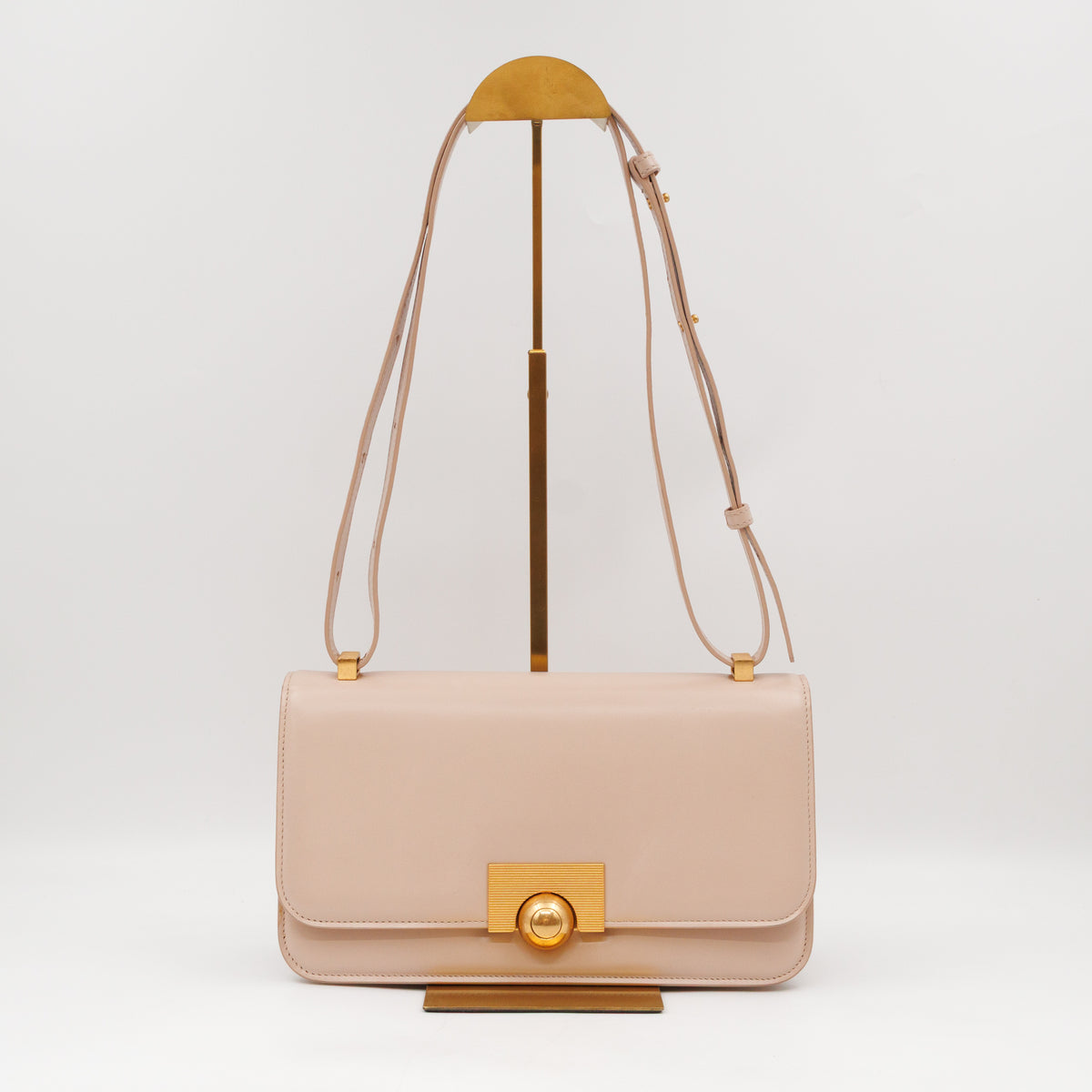 Classic Small Ronde Bag Beige Spazzolato Calfskin Leather
