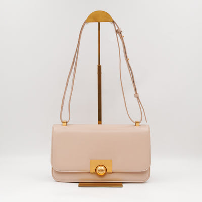 Classic Small Ronde Bag Beige Spazzolato Calfskin Leather