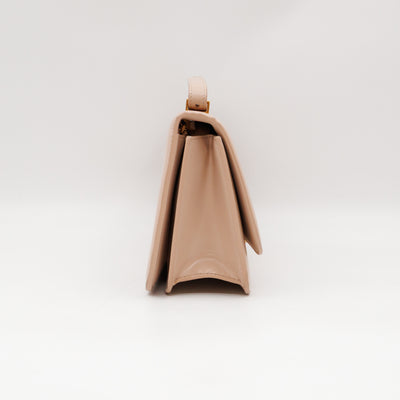 Classic Small Ronde Bag Beige Spazzolato Calfskin Leather