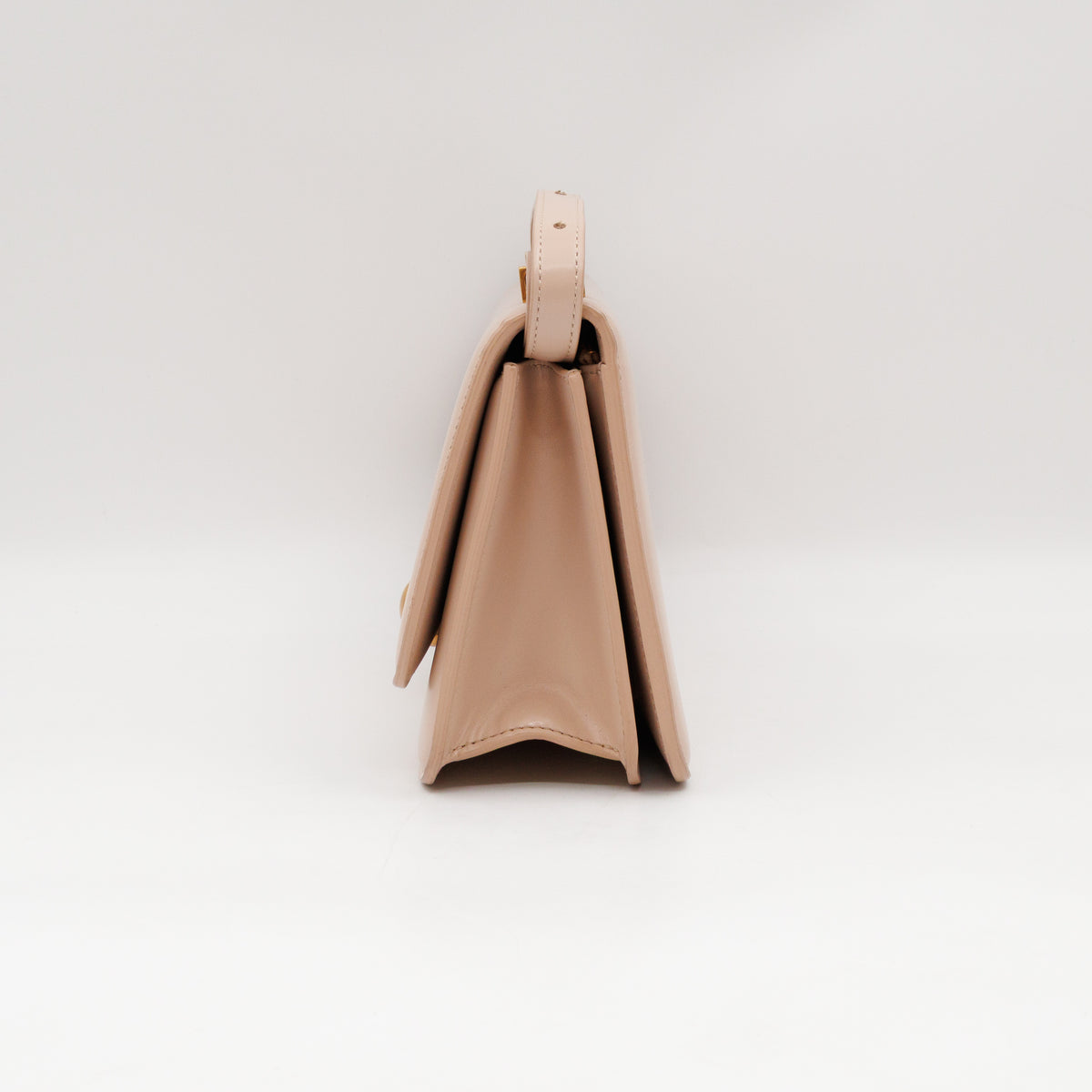 Classic Small Ronde Bag Beige Spazzolato Calfskin Leather