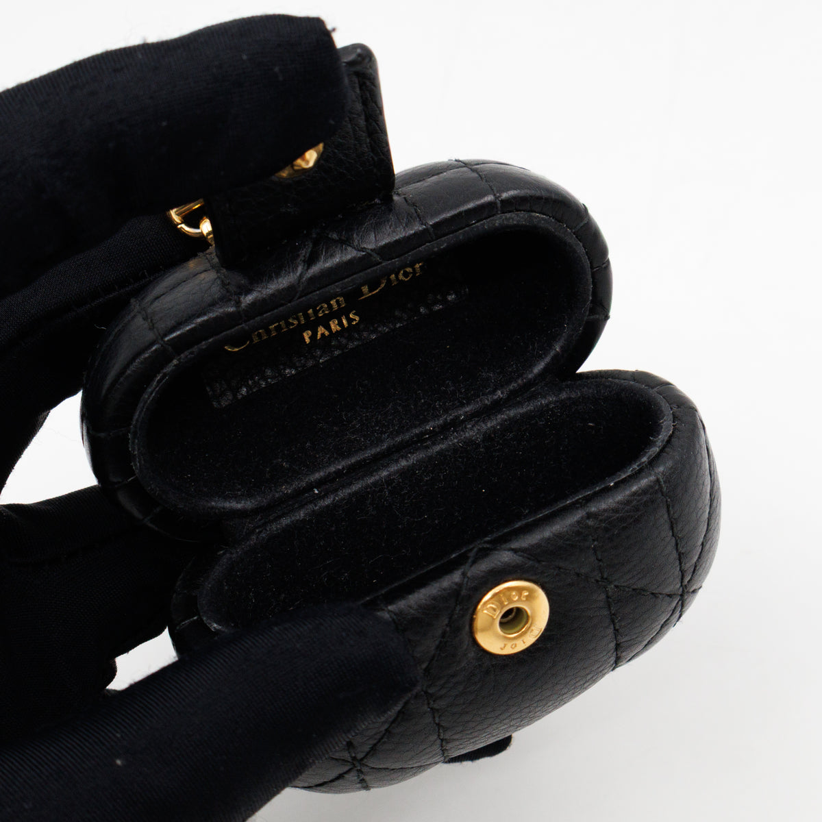 Airpods Pro Case Cannage Caro Black Leather