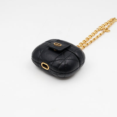 Airpods Pro Case Cannage Caro Black Leather
