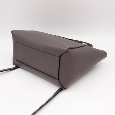 Micro Belt Bag Grey Grained Leather