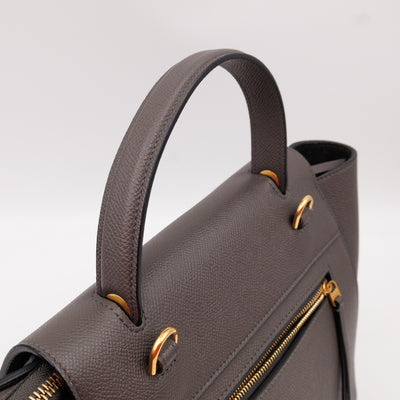 Micro Belt Bag Grey Grained Leather