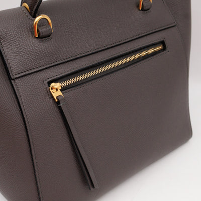 Micro Belt Bag Grey Grained Leather