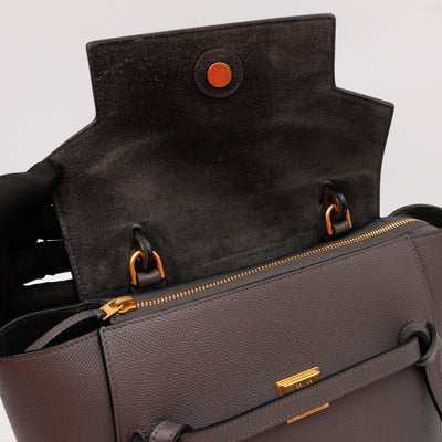 Micro Belt Bag Grey Grained Leather
