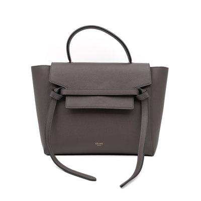 Micro Belt Bag Grey Grained Leather