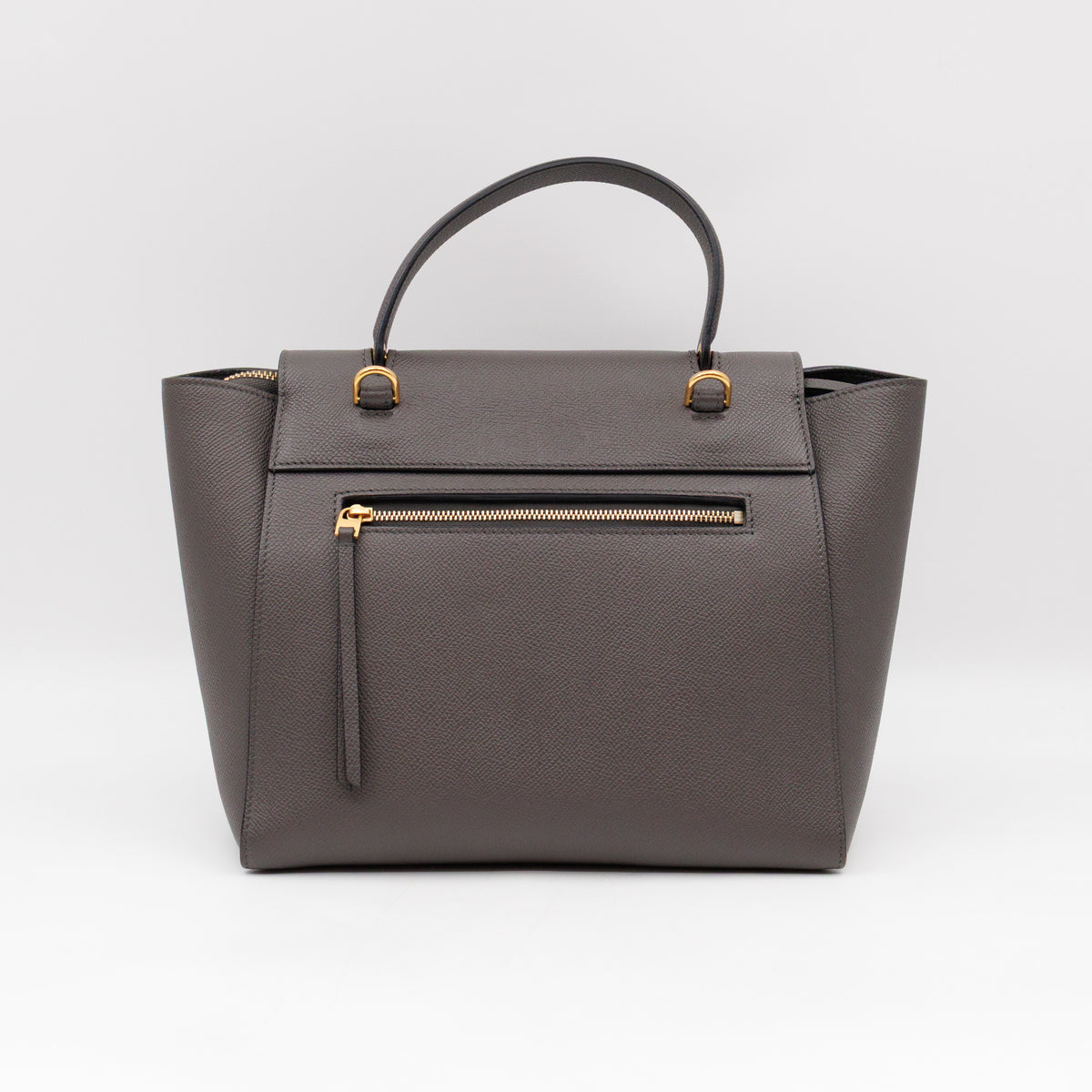 Micro Belt Bag Grey Grained Leather