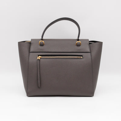 Micro Belt Bag Grey Grained Leather