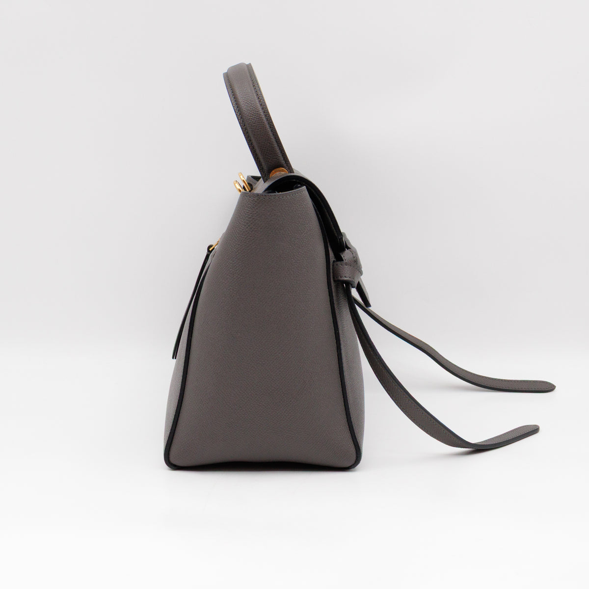 Micro Belt Bag Grey Grained Leather